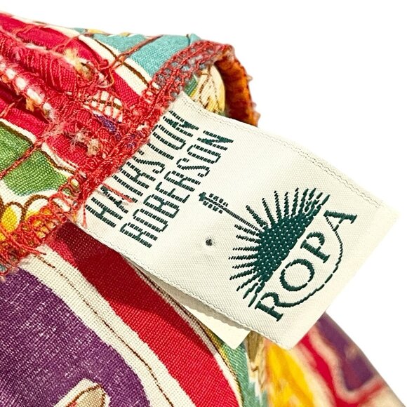 Hairston Roberson Ropa Sea Shell Colorful Beach Print Maxi Skirt Starfish Coast - Picture 4 of 5